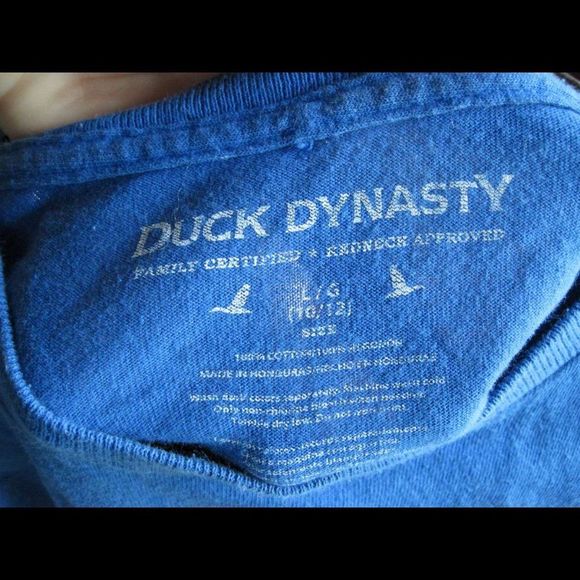Duck Dynasty Uncle Si That's a Fact Jack! L 10 12 Blue Print Short Sleeve TShirt - Picture 4 of 6